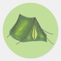 Pitch a Tent Summer Camp Camping Hiking Green