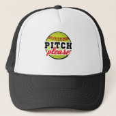 Pitch alsjeblieft grappige Softball Player Batter Trucker Pet (Voorkant)