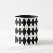 Pitch Black Argyle White Small Diamond Shape Mok (Midden)