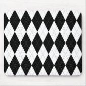Pitch Black Argyle White Small Diamond Shape Muismat (Voorkant)