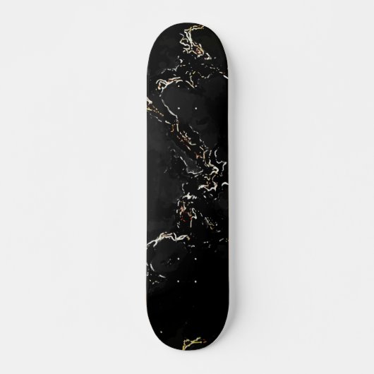 Pitch Black Desert Marmer Persoonlijk Skateboard (Voorkant)