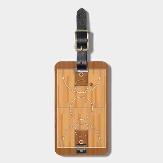 Pitch Hall Ball van het Basketball Court Bagagelabel (Voorkant verticaal)