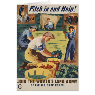 Pitch in en help mee aan het vrouwelijke landleger