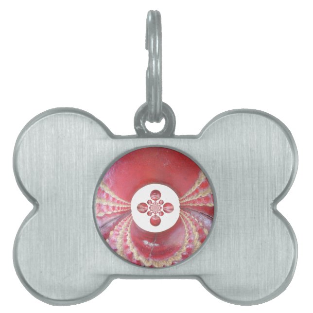 Pitch Kaleidoscope: Cricketballen Het hart van het Huisdieren Naamplaatje (voorkant)