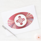 Pitch Kaleidoscope: Cricketballen Het hart van het Ovale Sticker (Envelop)