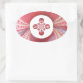 Pitch Kaleidoscope: Cricketballen Het hart van het Ovale Sticker (Tas)