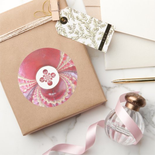 Pitch Kaleidoscope: Cricketballen Het hart van het Ronde Sticker (Geschenken)