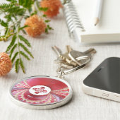 Pitch Kaleidoscope: Cricketballen Het hart van het Sleutelhanger (Zijkant)