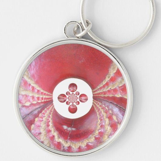 Pitch Kaleidoscope: Cricketballen Het hart van het Sleutelhanger (Voorkant)