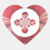 Pitch Kaleidoscope: Cricketballen Het hart van het Sticker (Voorkant)