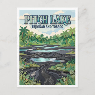 Pitch Lake La Brea Trinidad en Tobago Briefkaart