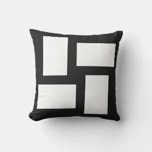 Pitch Pastel & Soft Witte Abstracte Ontwerp Kussen