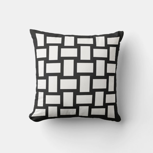Pitch Pastel & Wit Weefsel Design Kussen (Voorkant)