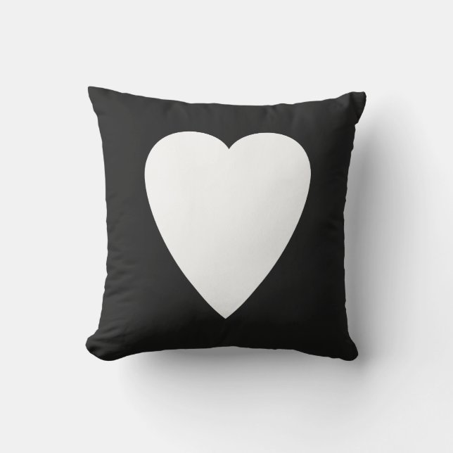 Pitch Pastel & Witte Hartvorm Design Kussen (Voorkant)