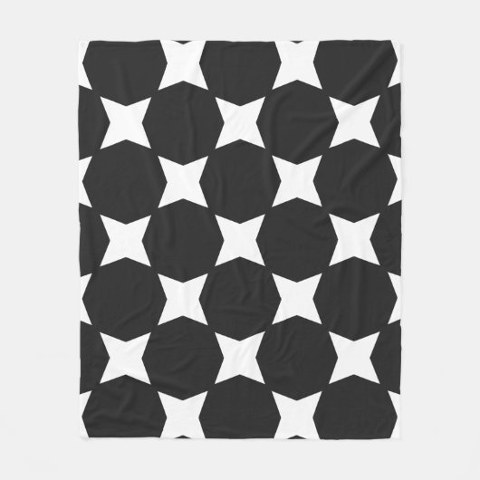 Pitch Pastel & Witte Ster Patroon Design Fleece Deken (Voorkant)