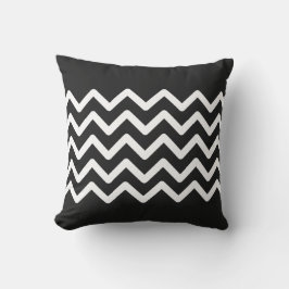 Pitch Pastel & Zachte Witte Zigzag Patroon Ontwerp Kussen