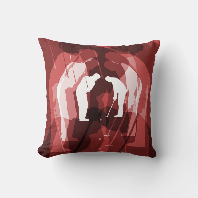 Pitch & Putt Abstract Golfthema Pillow 5 Kussen (Voorkant)