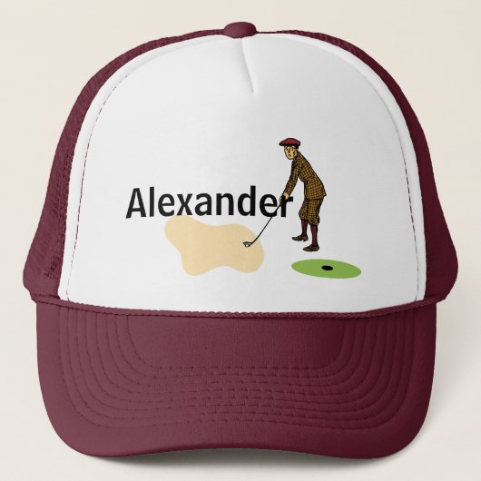 Pitch Shot door Paniek-getroffen Duffer Golf Trucker Pet (Voorkant)