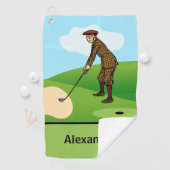 Pitch Shot door paniekzaaier Duffer Golfhanddoek (Insitu)