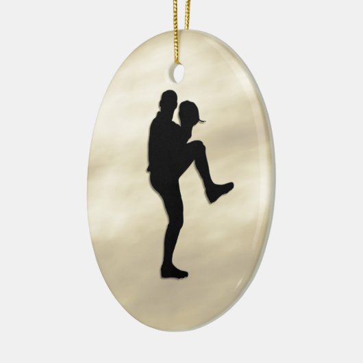 Pitcher-brandei van honkbalspeler keramisch ornament (Links)