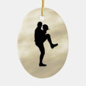 Pitcher-brandei van honkbalspeler keramisch ornament (Voorkant)