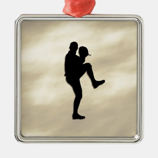 Pitcher-brandei van honkbalspeler metalen ornament (Voorkant)