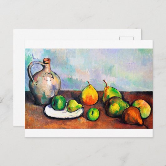Pitcher en Fruit, Paul Cezanne Briefkaart (Voorkant / Achterkant)