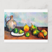 Pitcher en Fruit, Paul Cezanne Briefkaart (Voorkant)