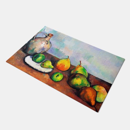 Pitcher en Fruit, Paul Cezanne Deurmat (Schuin)