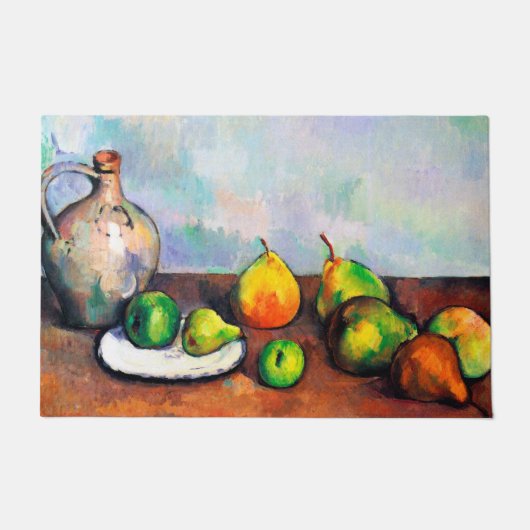 Pitcher en Fruit, Paul Cezanne Deurmat (Voorkant)