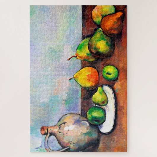 Pitcher en Fruit, Paul Cezanne Legpuzzel (Verticaal)