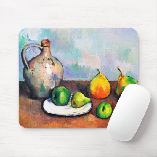 Pitcher en Fruit, Paul Cezanne Muismat (Met muis)