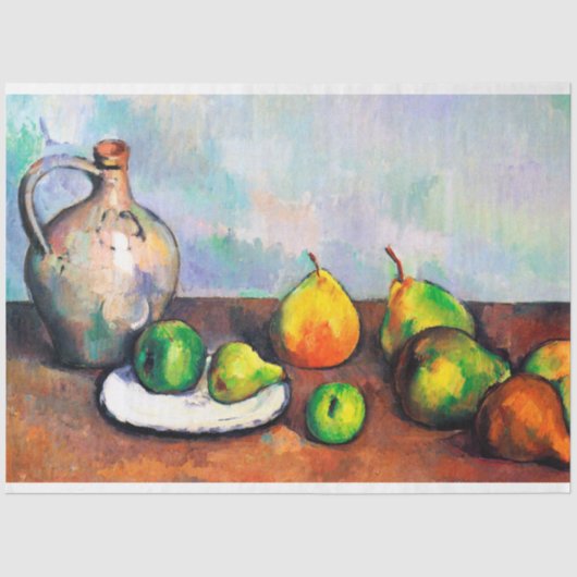 Pitcher en Fruit, Paul Cezanne Tissuepapier (Voorkant)
