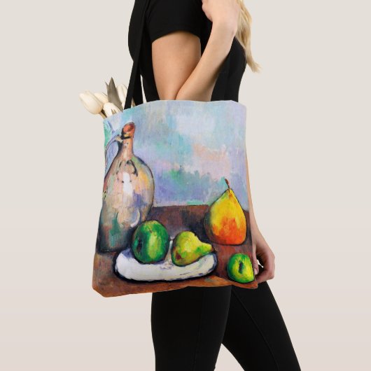 Pitcher en Fruit, Paul Cezanne Tote Bag (Dichtbij)