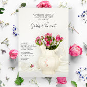  Pitcher en Roses Engagement Party Kaart