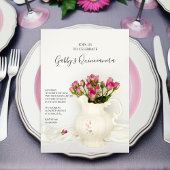 Pitcher en Roses Quinceanera Party Kaart