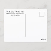 Pitcher Falls Rock Alley White Mountains NH Briefkaart (Achterkant)