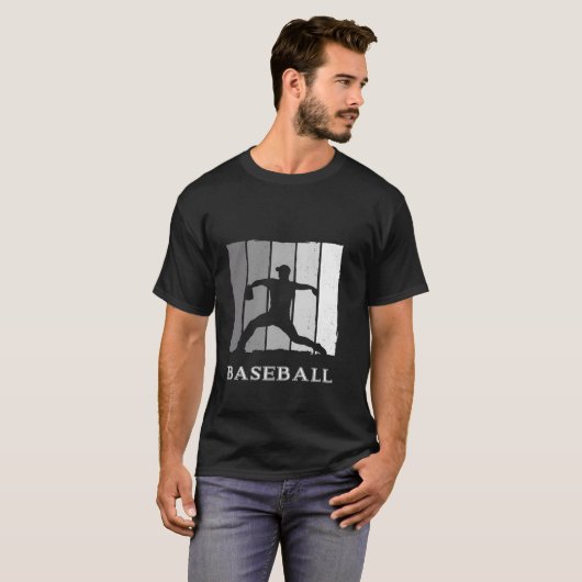 Pitcher Honkbal Kleding - Honkbal T-shirt (Voorkant volledig)