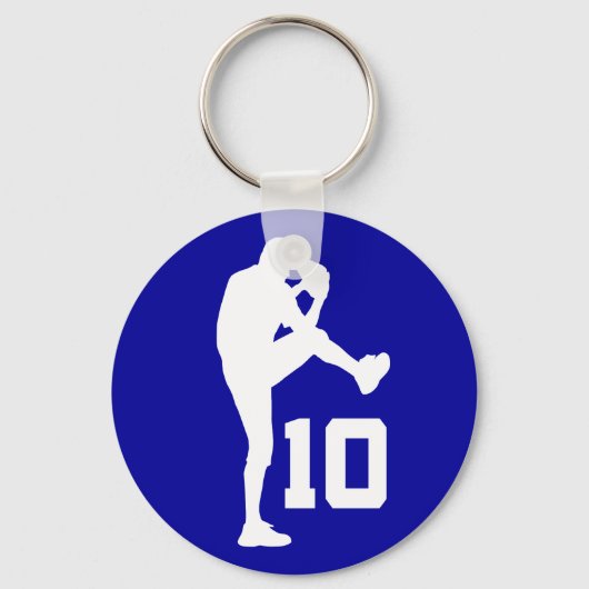 Pitcher Jersey nummer 10 Baseball Sports Gift Sleutelhanger (Voorkant)
