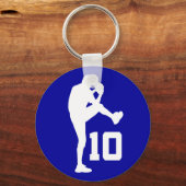 Pitcher Jersey nummer 10 Baseball Sports Gift Sleutelhanger (Voorkant)