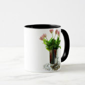 Pitcher met roze tulpen mok (Voorkant rechts)