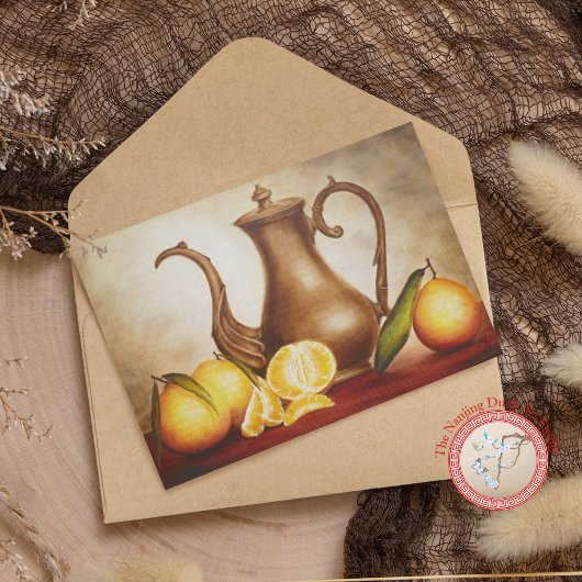 Pitcher met Sinaasappels Visitekaartje