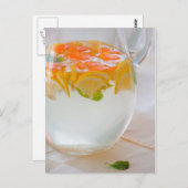 Pitcher met water en vruchten briefkaart (Voorkant / Achterkant)