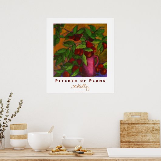 Pitcher of Plums-Poster Poster (Keuken)