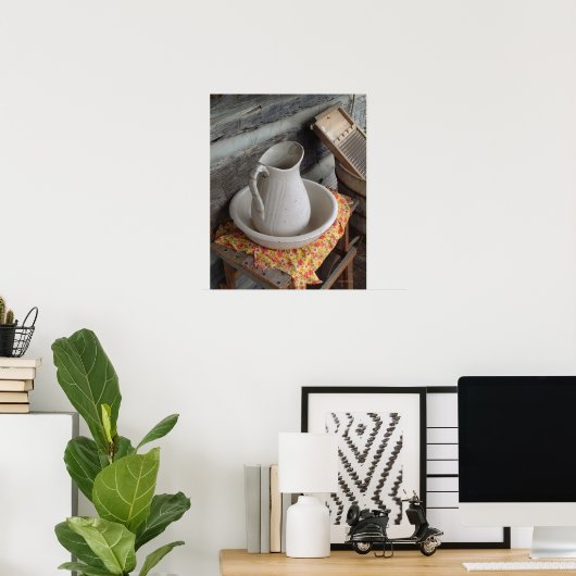 Pitcher op de Porch Poster (Thuiskantoor)