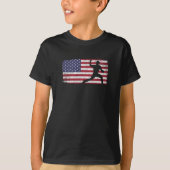 Pitcher Patriotic van Amerikaanse vlaggenhonkbalsp T-shirt (Voorkant)