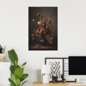 Pitcher Plants En Vlinder Wilde Bloemen In Poster (Thuiskantoor)