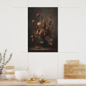 Pitcher Plants En Vlinder Wilde Bloemen In Poster (Keuken)
