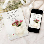  Pitcher Roses Wedding opslaan Datum Save The Date