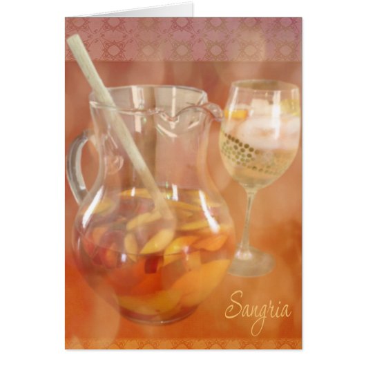 Pitcher van Peach Sangria Kaart (Voorkant)